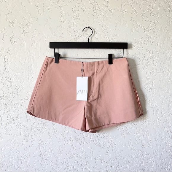 Zara Pink High Waist Women Shorts - Picture 3 of 3